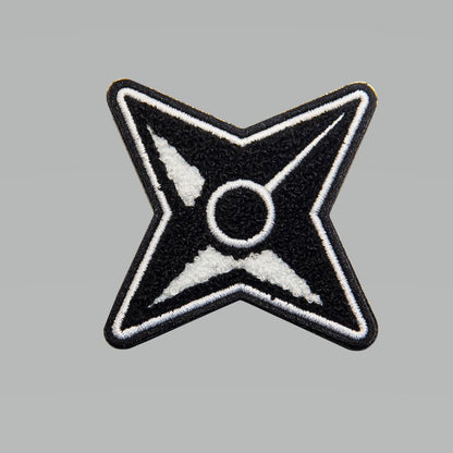 SHURIKEN CHENILLE PATCH (Hook Backing)